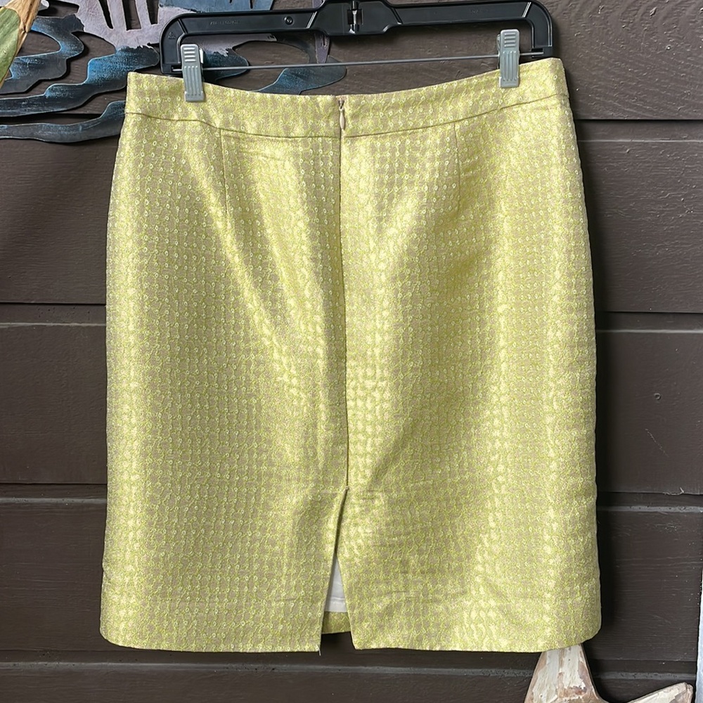 J Crew Gilded Jacquard Silk Skirt - Picture 4 of 8